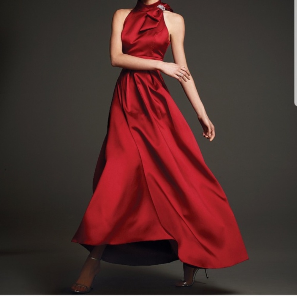 Eliza J Red Full Length Gown Prom Wedding Gala Size 10